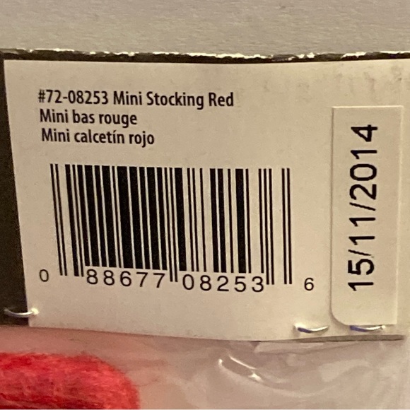 4 Dimensions FeltWorks 100% Wool Mini Christmas Stocking Fillable Red - Picture 9 of 14